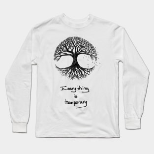 Hand drawn Tree of life with Quote Long Sleeve T-Shirt